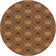 thumbnail image 1 of Ahgly Company Indoor Round Patterned Carrot Orange Area Rugs, 3' Round, 1 of 6