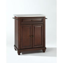 Crosley Furniture Cambridge Wood Top Portable Kitchen Island in Mahogany
