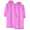 thumbnail image 2 of Jacenvly New Rain Jackets for Men/Women and Men'S 2Pc Outdoor Long Sleeved Hooded Raincoat Pocket Comfort Fit Womens Rain Jackets Pink, 2 of 9