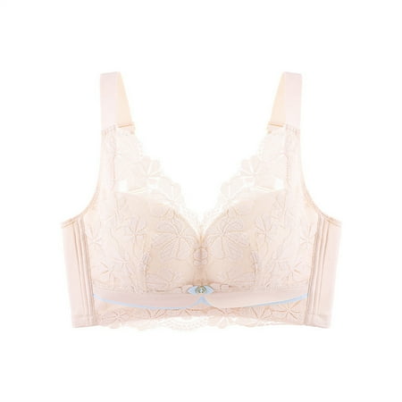 BXJX Bras for Women Clearance Lace Push-up Wireless Comfortable Breathable Bra Everyday Underwear Bralette Pink Size 36