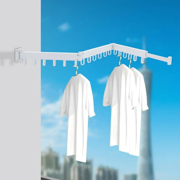 Tri-Fold Hanger Clothes Drying Rack Retractable Drying Rack Launndry Clothes New