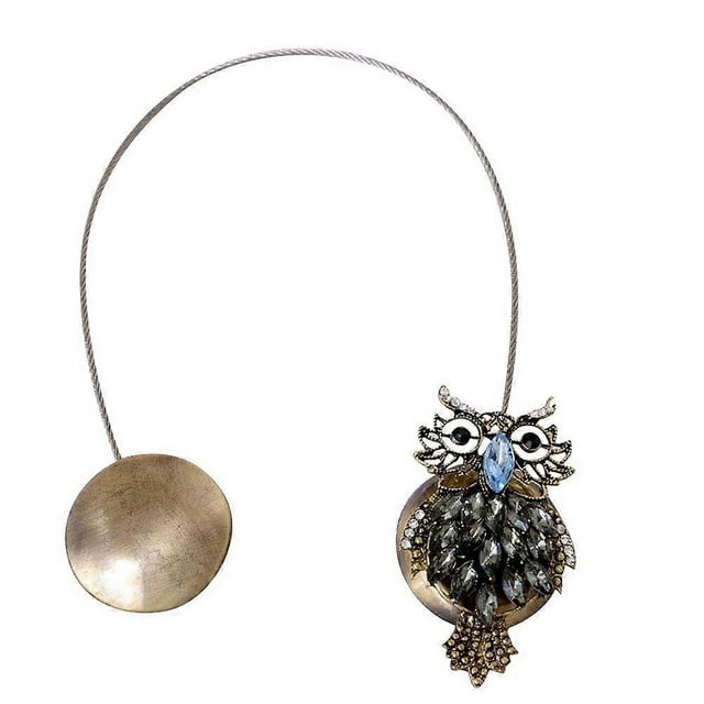 Owl Shaped Magnetic Buckle Window Drapery Hooks Resin Material 2Pcs