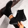 thumbnail image 4 of Bixock Boots for Women Fleece Lined Thick Warm Snow Boots Large Size Round Toe Slip On Warm Comfortable Fall Winter Outdoor Women Shoes, 4 of 9