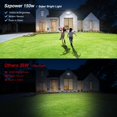 thumbnail image 3 of SZPOWER 150W Motion Sensor Lights Outdoor for Outside 15000LM LED Flood Lights Outdoor Wired Dusk to Dawn Exterior Security Floodlight Fixture Waterproof IP65 Outdoor Lighting for House Garage, 3 of 5