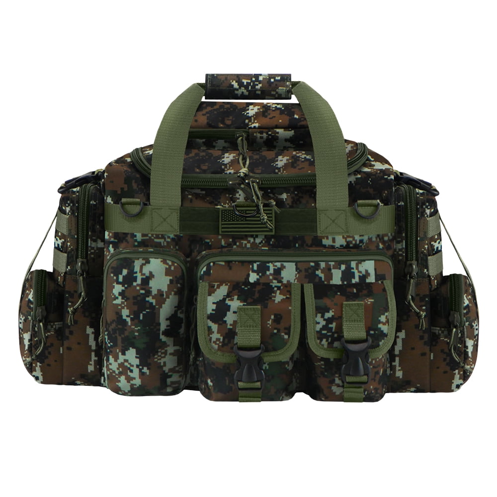 HeavyDuty MiltiPocket Camo 26" Duffle Bag Green ACU