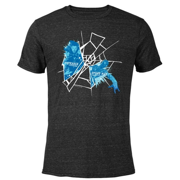 Marvel Spider-Man: No Way Home Spidey and Doctor Strange Web - Short Sleeve Blended T-Shirt for Adults – Customized-Black