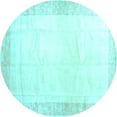 thumbnail image 1 of Ahgly Company Indoor Round Solid Light Blue Modern Area Rugs, 5' Round, 1 of 4