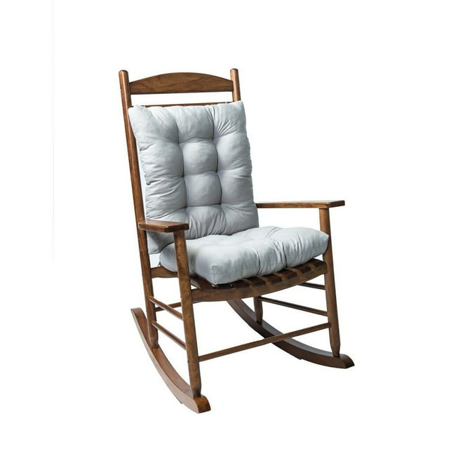 2 Pcs/Set Rocking Chair Cushion Anti-fading Polyester Fiber Fiber Seat Replacement Sofa Cushion Good Elasticity Seat Replacement and Bottom Outdoor No.4
