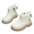 thumbnail image 4 of BXJX Children's Winter Boots- Zipper Side Casual Thickened Fashion Ankle Boots White Size 8, 4 of 4