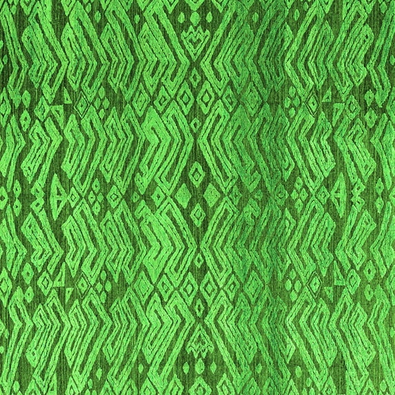 Ahgly Company Indoor Square Abstract Green Modern Area Rugs, 3' Square