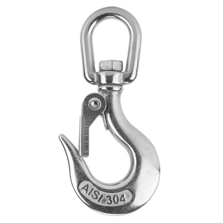 Crane Hook, Swivels Eye Lifting Hook Stainless Steel Safety