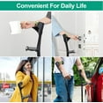 thumbnail image 3 of Adjustable Forearm Crutches for Adults, Lightweight Foldable Aluminum Walking Crutches with Ergonomic Handle, 10-Level Height, Anti-Drop Cuff & Non-Slip Tips (1 Pair), 3 of 6