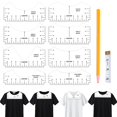 thumbnail image 1 of Herramientas de alineación de camisetas de 8 piezas, guía de regla de camiseta con 150 cm, 1 of 5
