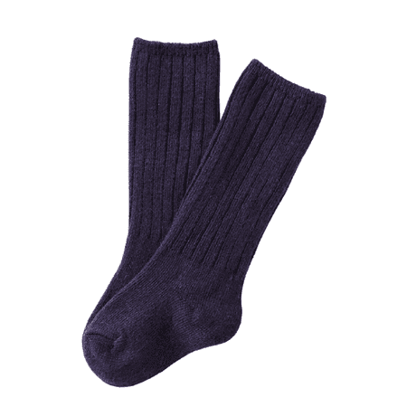 

Lovely Annie Unisex Children 3 Pairs Knee Length Wool Socks Size 4-6Y(Purple)