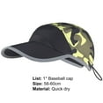 thumbnail image 7 of Dream Lifestyle Men Sun Hat Extended Brim Vibrant Color Super Breathable Washable Anti-deformed Sunscreen Drawstring Camouflage Print Anti-UV Peaked Hat for Running, 7 of 7