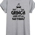 thumbnail image 3 of Dr. Seuss - The Grinch - You Say Grinch Bad Thing - Women's Oversized Graphic T-Shirt, 3 of 5