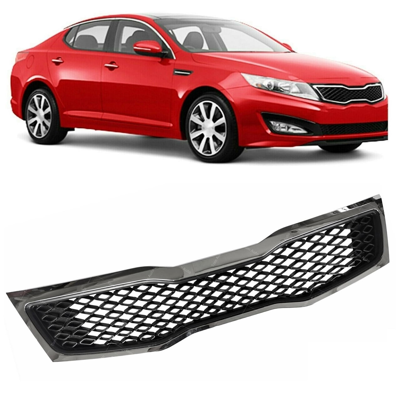 Labwork Front Bumper Grille Fit For 2011 2012 2013 Kia Optima Chrome