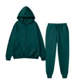 thumbnail image 6 of GrmtClth Men's Tracksuit 2 Piece Stylish Full Zip Sweatshirt Comfy Soft Long Sleeve Gym Sweatsuits Sets Dark Green L, 6 of 6