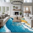 thumbnail image 3 of Blue Summer Beach Area Rugs 6'x9', Washable Small Throw Rugs for Kitchen Dining room, Coastal Sea Turtle Nautical Ocean Indoor Outdoor Rug Non-Slip Low Pile Carpet Runner Reversible Floor Mats, 3 of 8
