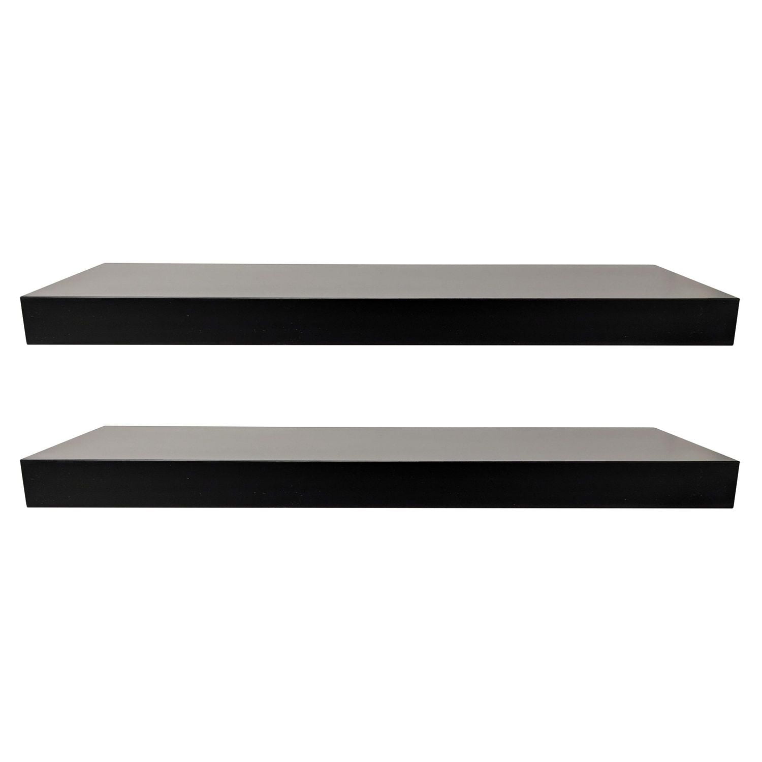 Hometrends 18 inch Black Floating Shelves - 2 PC Set
