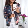 thumbnail image 2 of Veste Décontractée Légère à Imprimé Floral pour Femmes, Col Montant, pour Sports Quotidiens, 2 of 5