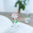 thumbnail image 3 of Flower Figurines Japanese Style Exquisite Glass Nice Looking Artificial Flower Home Decor, 3 of 6