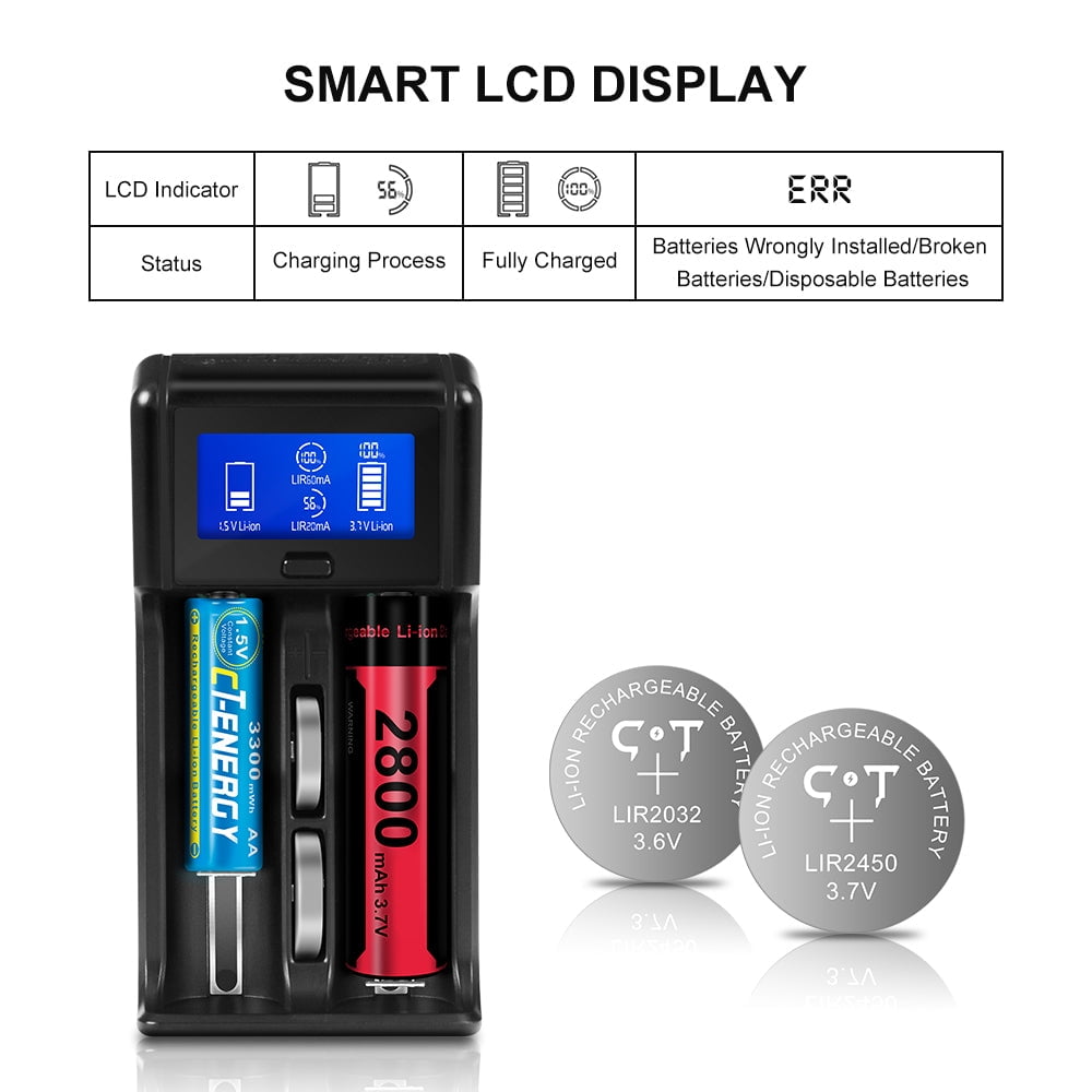 Portable Mini Button Cell Battery Charger LIR2032H LIR1632 LIR2025 LIR2016 Type-C Charging 3.6V Li-ion Cell Batteries Charger - View #5