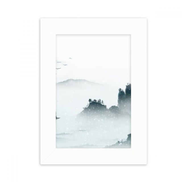 Landscape Color Chinese Style Watercolor Desktop Photo Frame Picture Display Decoration Art Painting