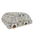 thumbnail image 1 of Grey and Yellow Foot Rest, Paisley Style Flowers Ivy Swilrs Leaves Image, Non-Slip Backing Adjustable Ergonomic Memory Foam Leg Support for Office, Pale Grey Marigold, by Ambesonne, 1 of 5