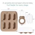 thumbnail image 3 of Silicone Baby Fruit Feeders with Freezer Tray, Tan, 2-Count, 3 of 6