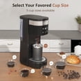 thumbnail image 6 of Single Serve Iced Coffee Maker with 3 Brewing Modes for  Pod and Ground Coffee, Compact Home Office Black, 6 of 6