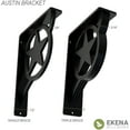 thumbnail image 2 of Ekena Millwork 1 1/2"W x 5 1/2"D x 8"H Austin Wrought Iron Bracket, (Single center brace) (4-Pack), 2 of 5