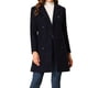 thumbnail image 1 of Abrigo de invierno para mujer INSPIRE CHIC con solapa muesca, abrigo trench de doble botonadura, talla XL, azul oscuro, 1 of 6