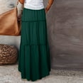 thumbnail image 4 of BRDFRL Womens Casual Maxi Skirts for Women 2025 High Waist Boho Skirts Floral Printed Long Flowy Skirt with Pockets Green XXL, 4 of 7