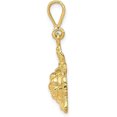 thumbnail image 2 of 10k Yellow Gold Solid Polished Open-Backed Sea Turtle Charm - 29.5mm, 2 of 6