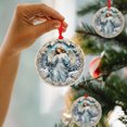 thumbnail image 4 of 2-Pack Christmas Ornaments, Round Wooden Angel Pendants, Festive Tree Decor with Printed Angel Design, Christmas Decorations, 4 of 7