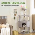 thumbnail image 3 of CoSoTower 54 Inch Cat Tree with Large Condo, Top Perch, Sisal Scratching Posts, Dangling Toy Ball,Light Grey, 3 of 7