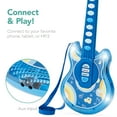 thumbnail image 5 of Best Choice Products 19in Kids Flash Guitar, Pretend Play Musical Instrument Toy for Toddlers w/ Mic, Stand - Electric Blue, 5 of 7