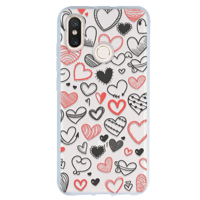 Funda para Xiaomi Mi 8 InstaCase Corazones Protector anticaídas