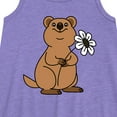 thumbnail image 2 of Instant Message - Quokka Flower - Toddler and Youth Girls A-line Dress, 2 of 5