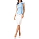 thumbnail image 2 of INSPIRAR CHIC Top Peplum para Mujer Verano Casual Ropa de Manga Corta con Volantes Camiseta Blusa XS Azul Claro, 2 of 6