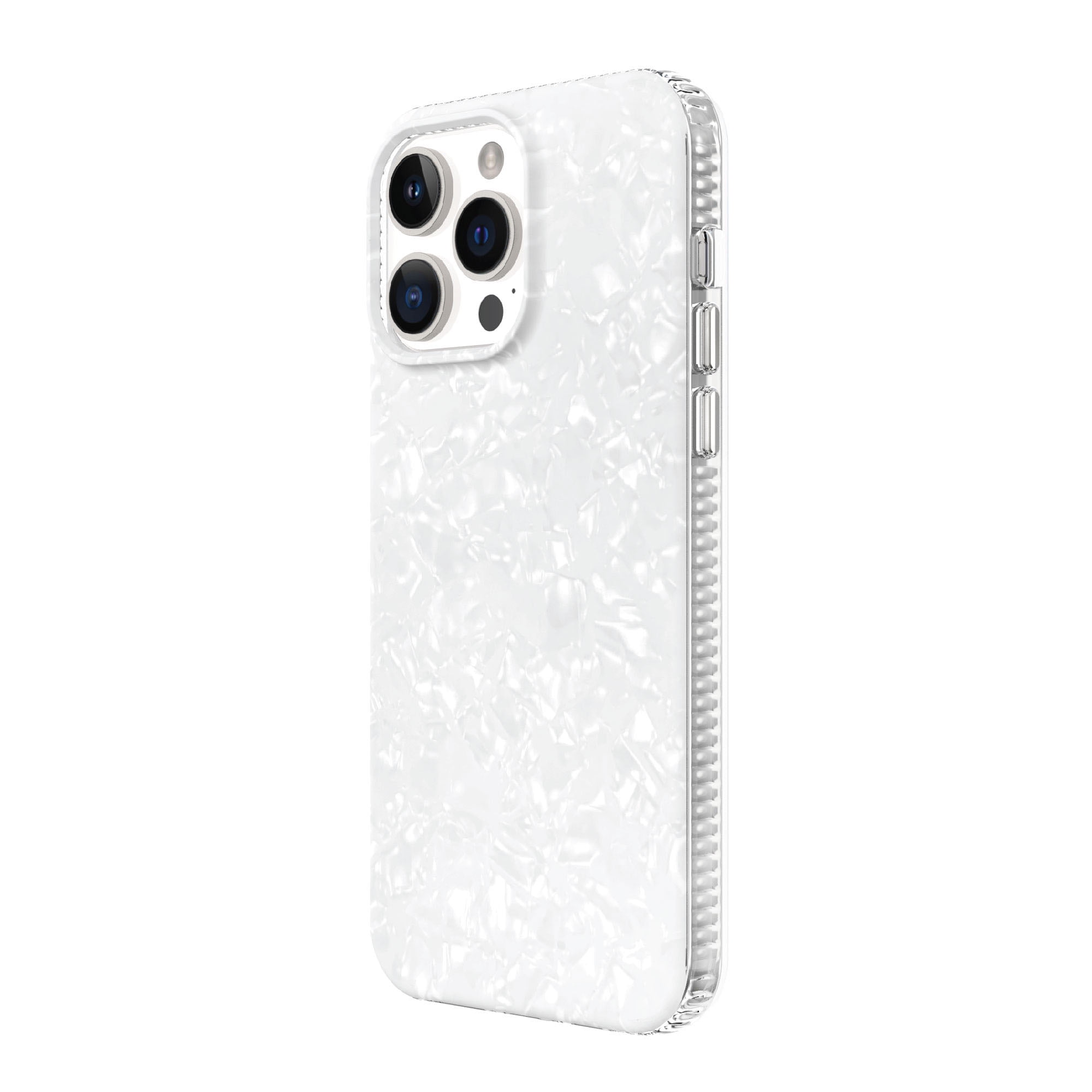 onn. White Pearl Phone Case for iPhone 14 Pro Max