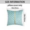 thumbnail image 6 of REGALWOVEN Velvet Throw Pillow Cover with Gold Striped Cushion Case Modern Pillowcase for Sofa Couch Bedroom Living Room Home Decor Blue 18" x 18", 6 of 6