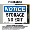 thumbnail image 3 of Storage No Exit OSHA Notice Vinyl Decal Label 7 Inch x 5 Inch - 10 Pack, 3 of 6