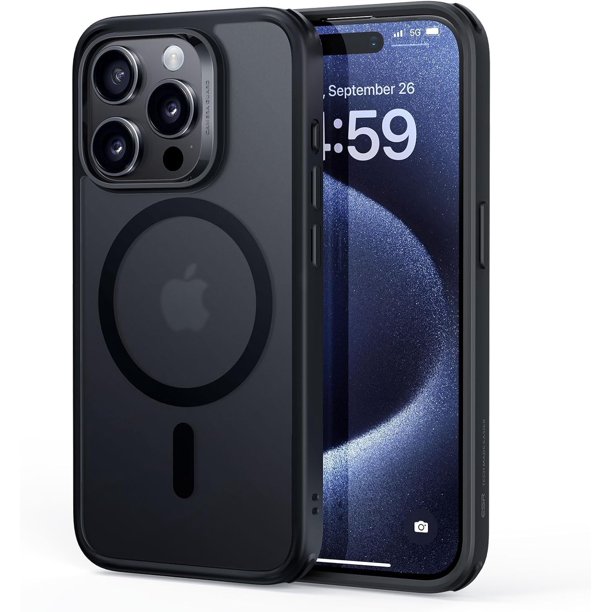Funda para Pro Max 2023, compatible con MagSafe, protección de grado militar, resistente al amarilleo, parte trasera resistente a arañazos, funda magnética para Pro Max 2023, serie Classic, negro