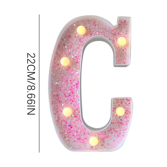JilgTeok 1 Packs Colorful Light Up Letters LED Letter Lights for Proposal Statement Birthday Party Wedding Home Bar Decoration Scene Decorative Light
