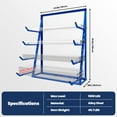 thumbnail image 2 of 4000LBS Load Capacity Horizontal Lumber Storage Rack, Alloy Steel Bar Storage Shelf, 4 Tier Adjustable Storage Cantilever Rack for Workshop Basement Pantry, 2 of 7