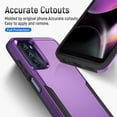 thumbnail image 3 of REQO Protective Case] with Screen Protector[Military [G]rade Drop Tested] Heavy-Duty Tough Rugged Shockproof for Motorola Moto [G] [5[G]] 2022, Purple, 3 of 7