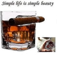 thumbnail image 4 of Handcrafted Whiskey Glass with Built-in Cigar Holder | 11 Oz Durable Crystal Clear Design | Unique Handmade Old Fashioned Barware, 4 of 4