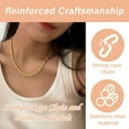 thumbnail image 2 of EcoNesxp 18K Inch Men's 3mm Men's Gold Rope Chain Ion Plated Unisex Necklace Gold Plated Stainless Steel Hollow Twisted Rope Chain to, 2 of 5